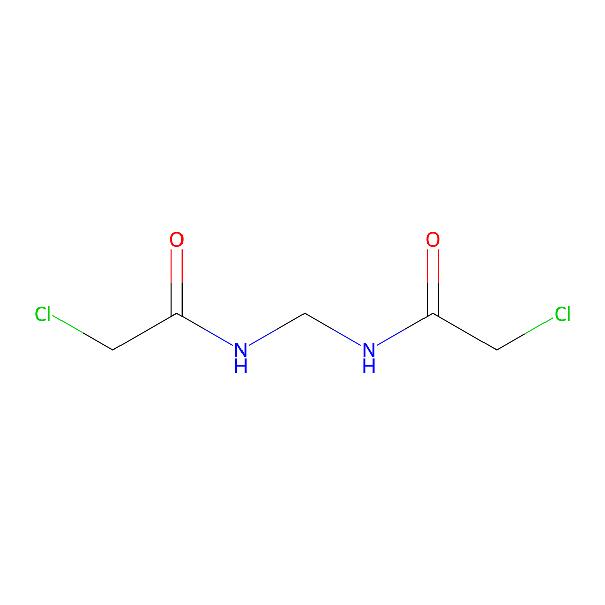 n,n'-Methylenebis(2-chloroacetamide) molecular structure, CAS 30271-93-3