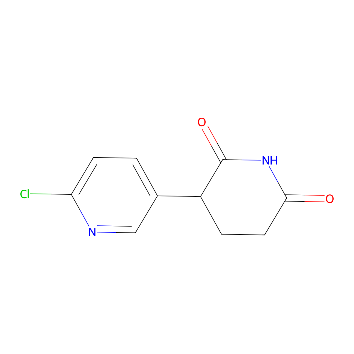 3-(6-Chloro-3-pyridyl)piperidine-2,6-dione molecular structure, CAS 3027263-04-0