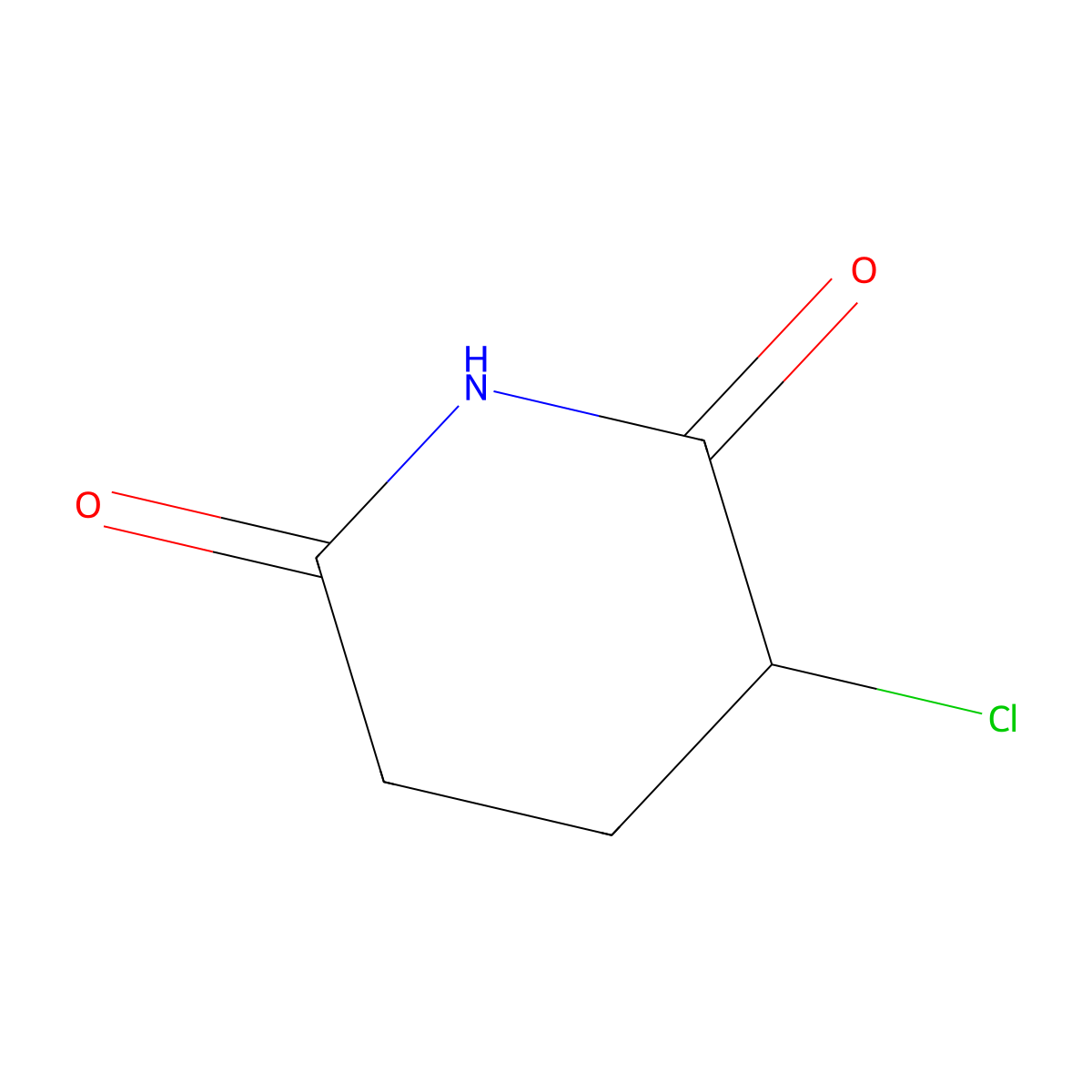 3-Chloropiperidine-2,6-dione molecular structure, CAS 3027263-17-5