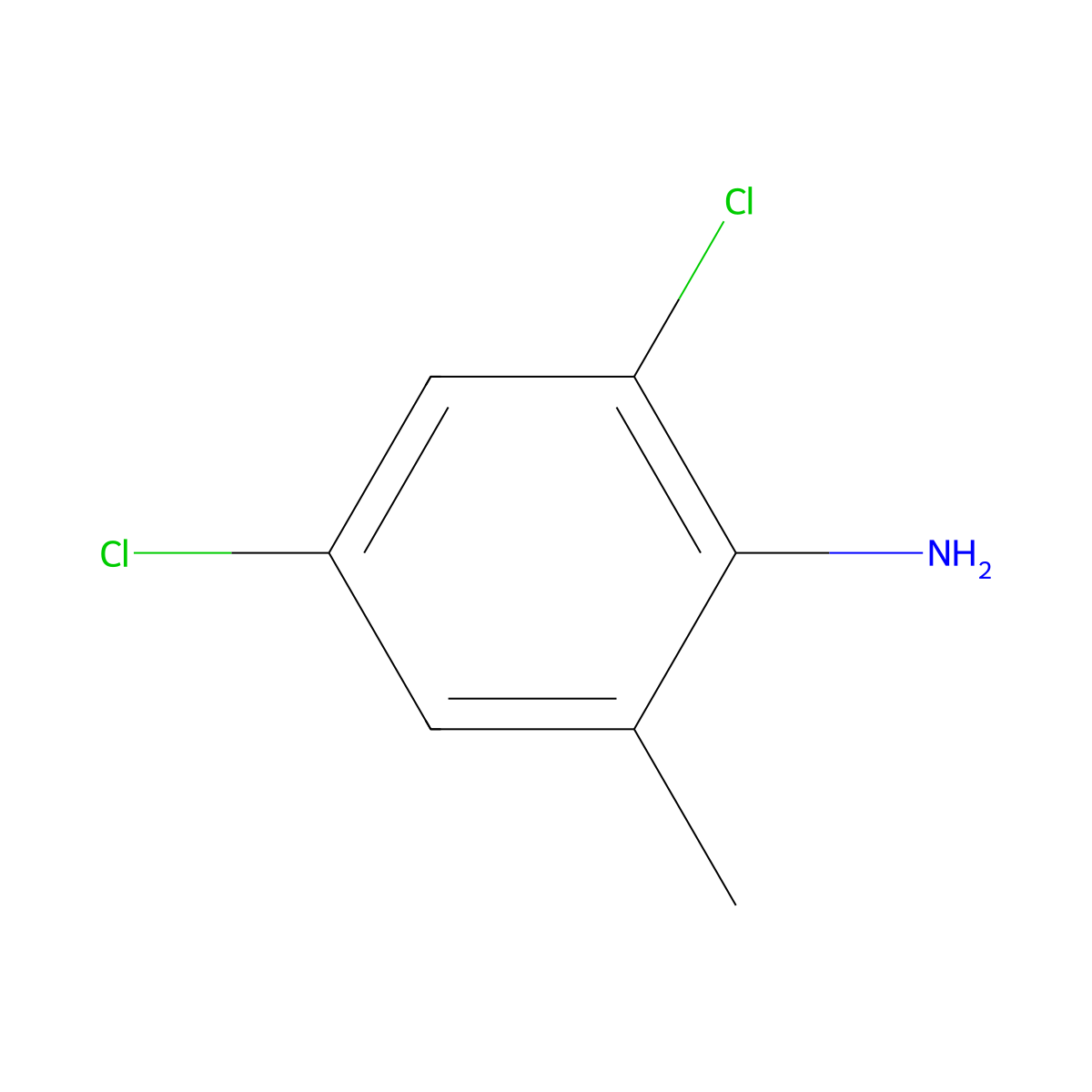 2,4-Dichloro-6-methylaniline molecular structure, CAS 30273-00-8