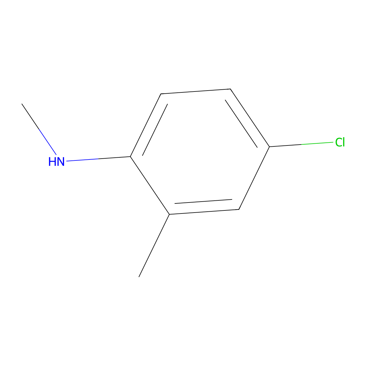 4-Chloro-2,N-dimethylaniline molecular structure, CAS 30273-07-5