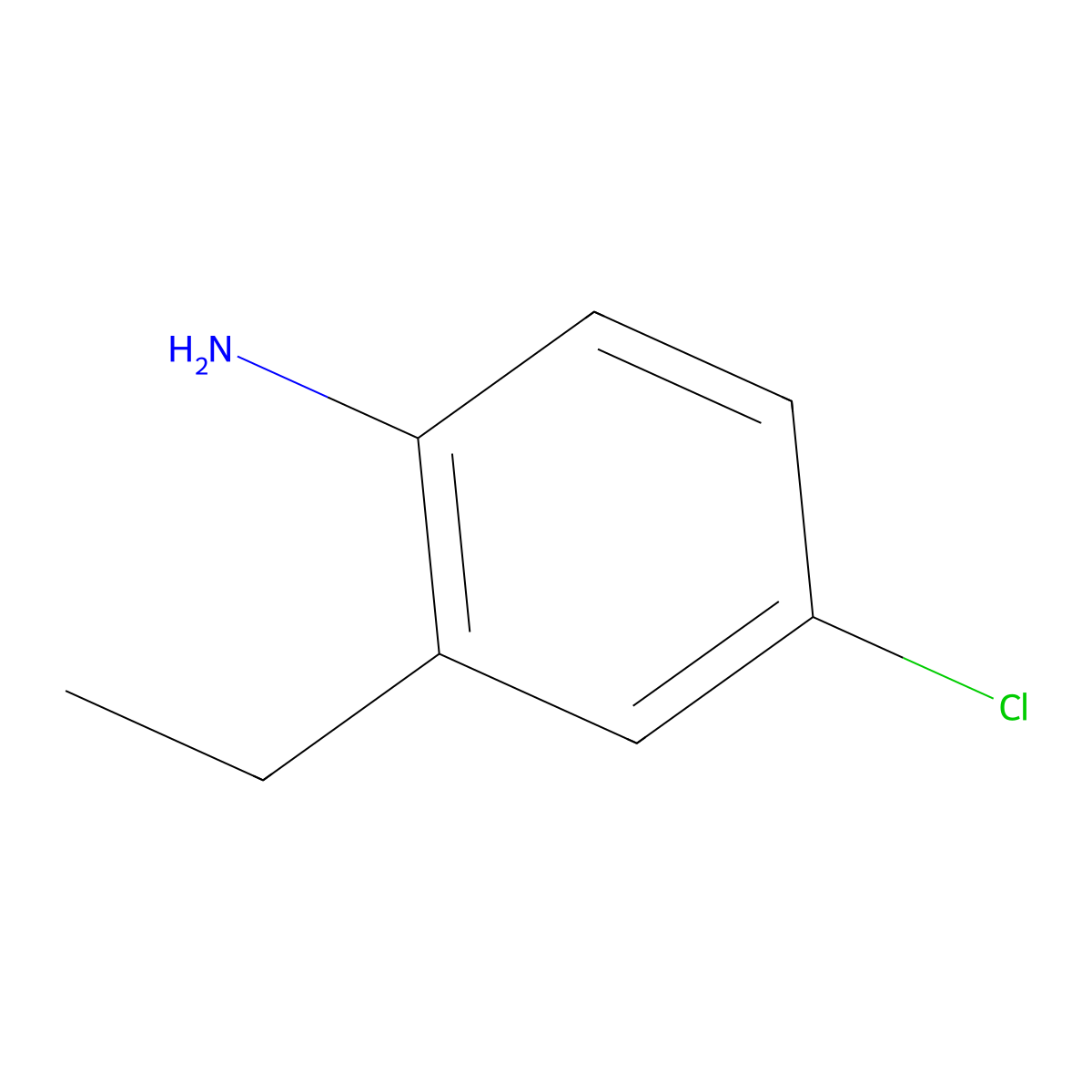 4-Chloro-2-ethylaniline molecular structure, CAS 30273-39-3