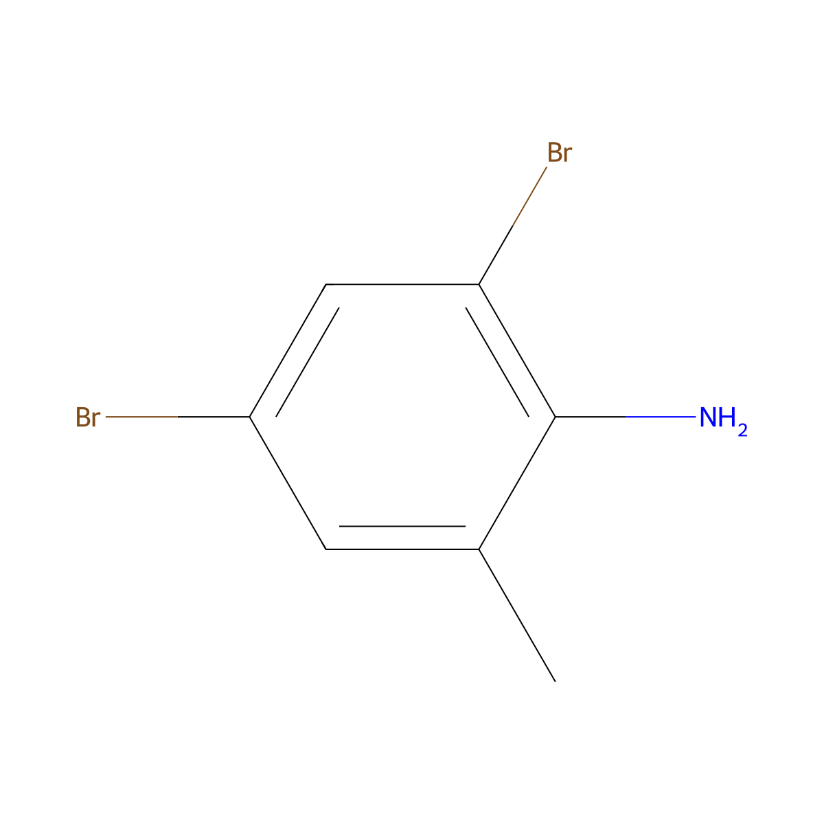 2-Amino-3,5-dibromotoluene molecular structure, CAS 30273-41-7