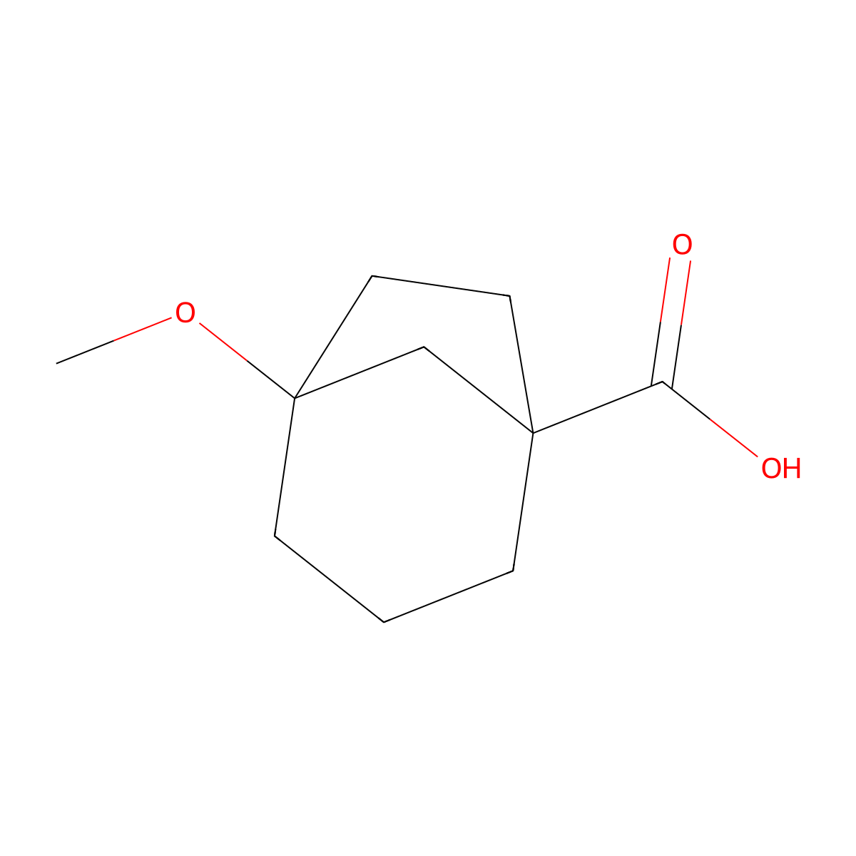 5-Methoxybicyclo[3.2.1]octane-1-carboxylic acid molecular structure, CAS 3027368-95-9