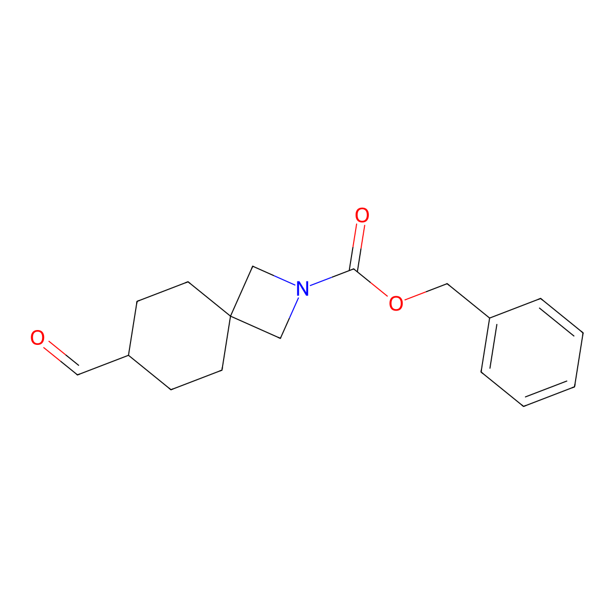 BenZyl 7-formyl-2-aZaspiro[3.5]nonane-2-carboxylate molecular structure, CAS 3027465-79-5