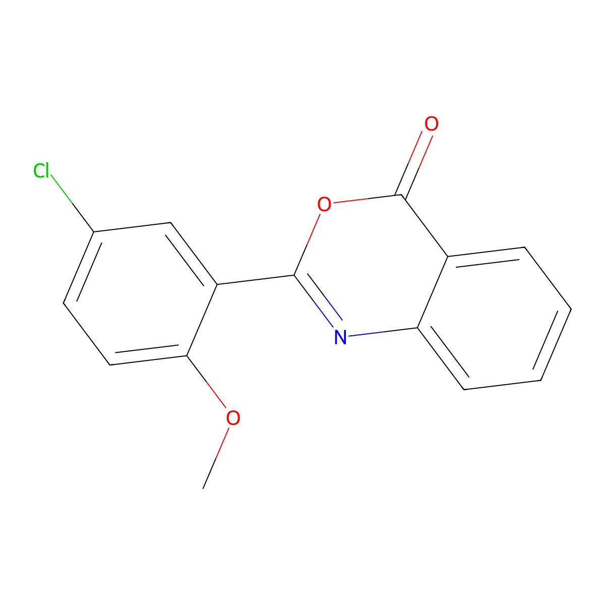 2-(5-chloro-2-methoxyphenyl)-4H-3,1-benzoxazin-4-one molecular structure, CAS 302760-99-2