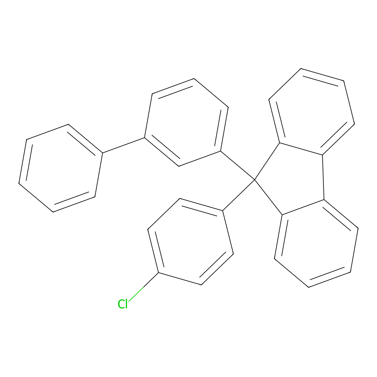 9-([1,1'-Biphenyl]-3-yl)-9-(4-chlorophenyl)-9H-fluorene molecular structure, CAS 3027638-65-6