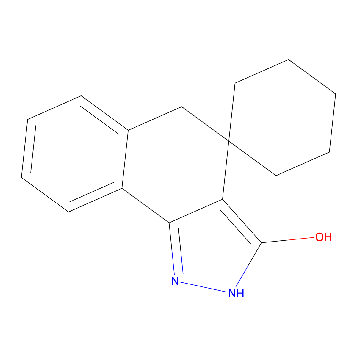 4,5-dihydrospiro(1H-benzo[g]indazole-4,1'-cyclohexane)-3-ol molecular structure, CAS 302778-23-0
