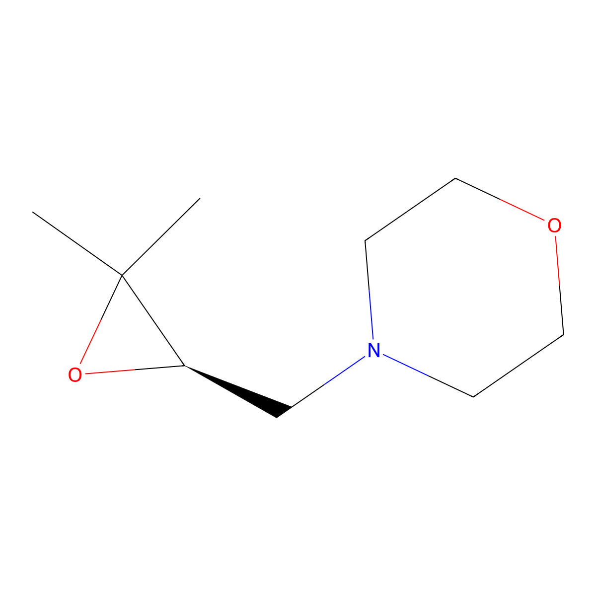 (R)-4-((3,3-dimethyloxiran-2-yl)methyl)morpholine molecular structure, CAS 302778-29-6