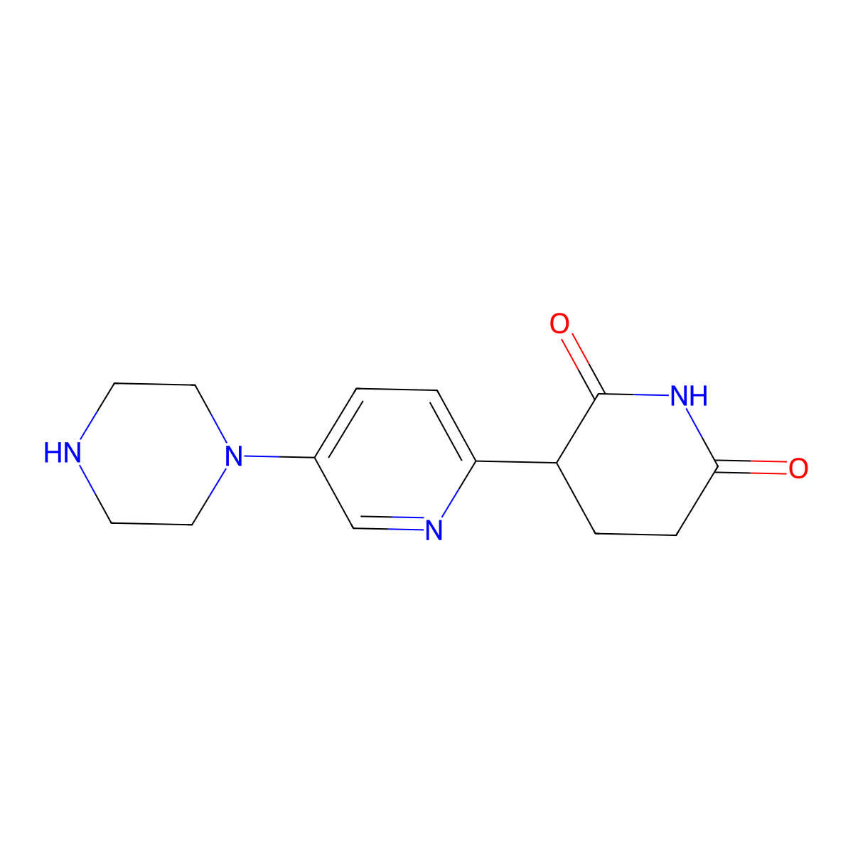 3-[5-(Piperazin-1-YL)pyridin-2-YL]piperidine-2,6-dione molecular structure, CAS 3027830-46-9