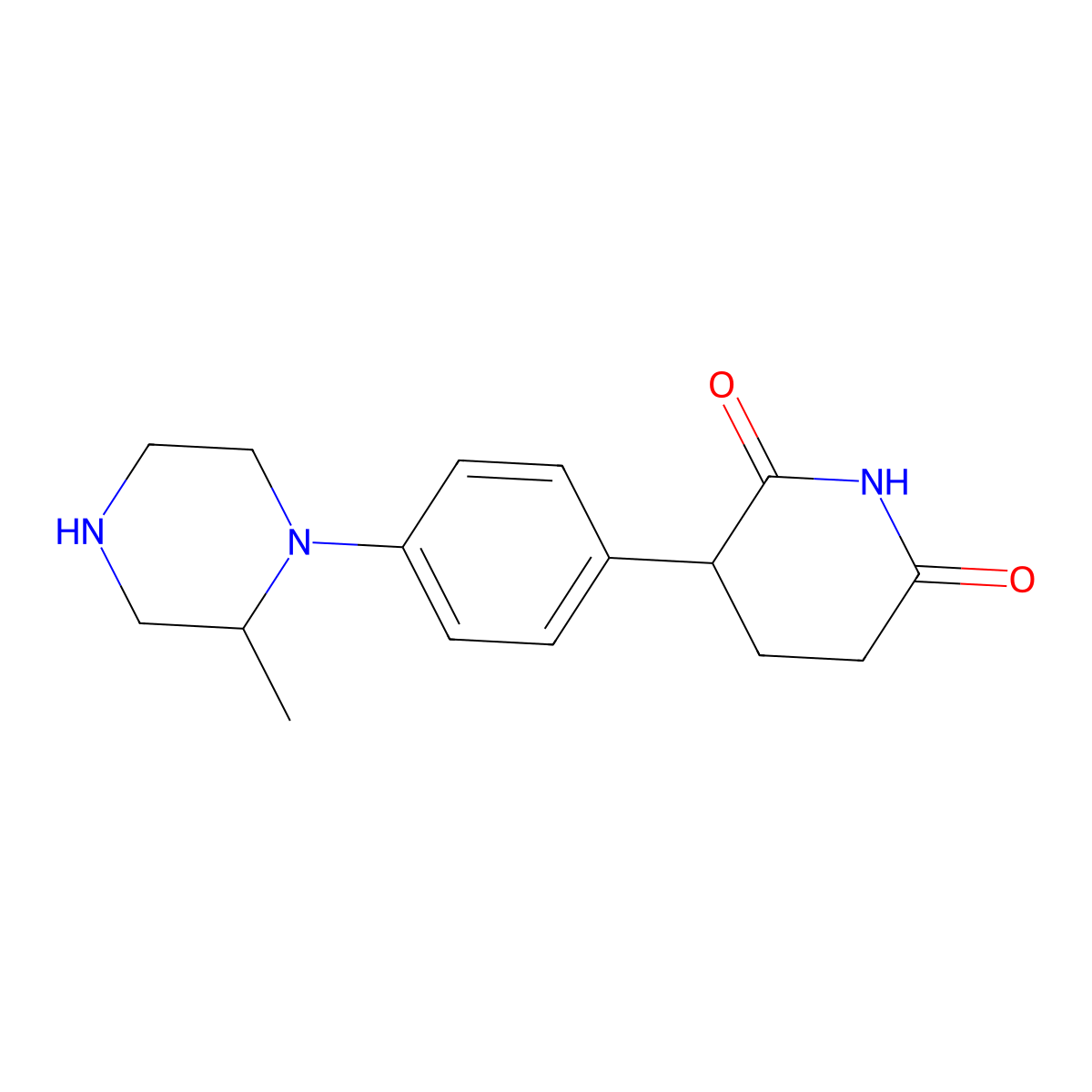 3-[4-[(S)-2-Methylpiperazin-1-yl]phenyl]piperidine-2,6-dione molecular structure, CAS 3027830-72-1