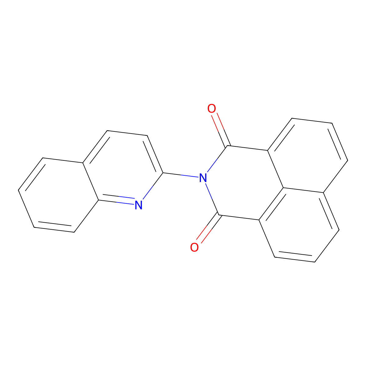 2-Quinolin-2-ylbenzo[de]isoquinoline-1,3-dione molecular structure, CAS 302785-76-8