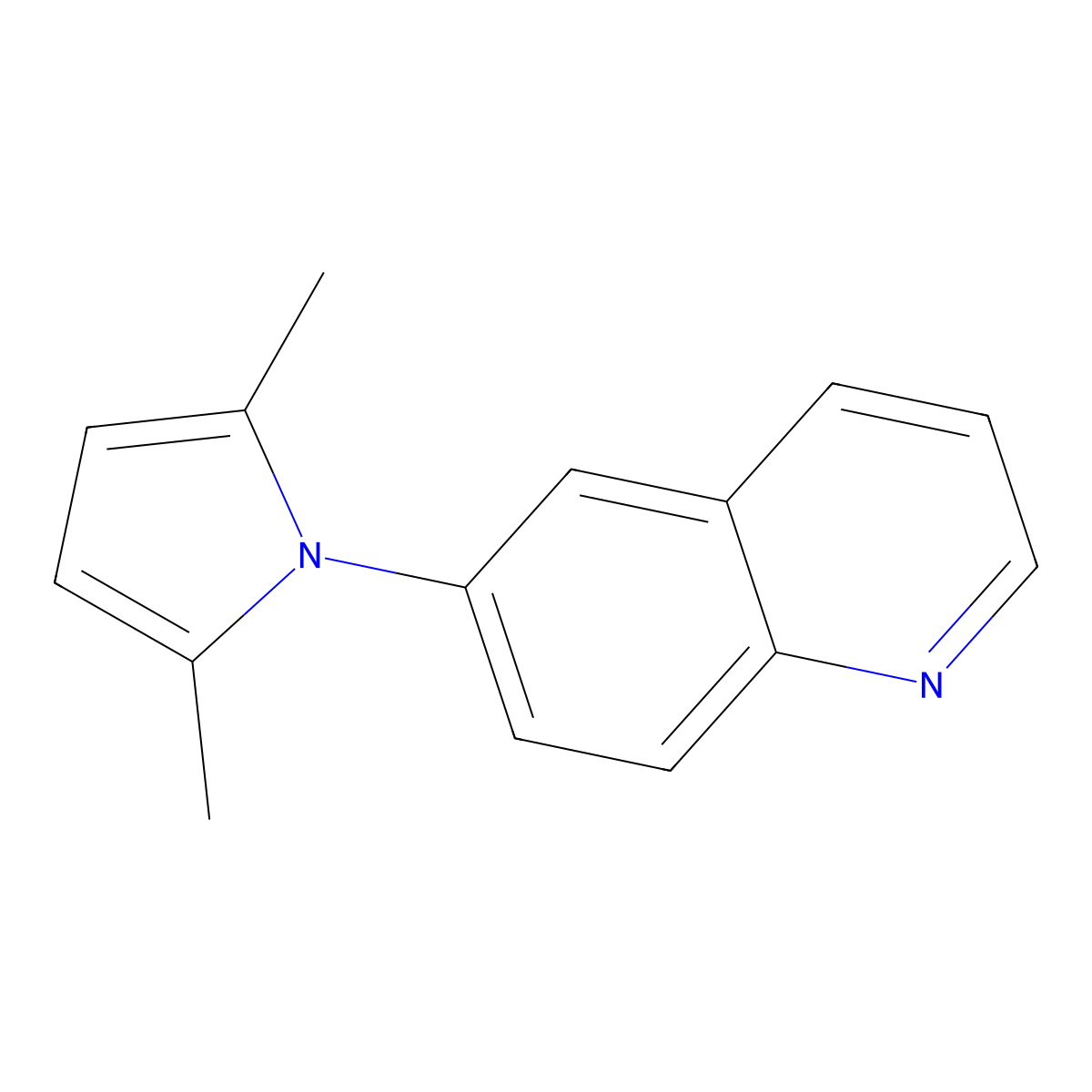 6-(2,5-dimethyl-1H-pyrrol-1-yl)quinoline molecular structure, CAS 302789-01-1