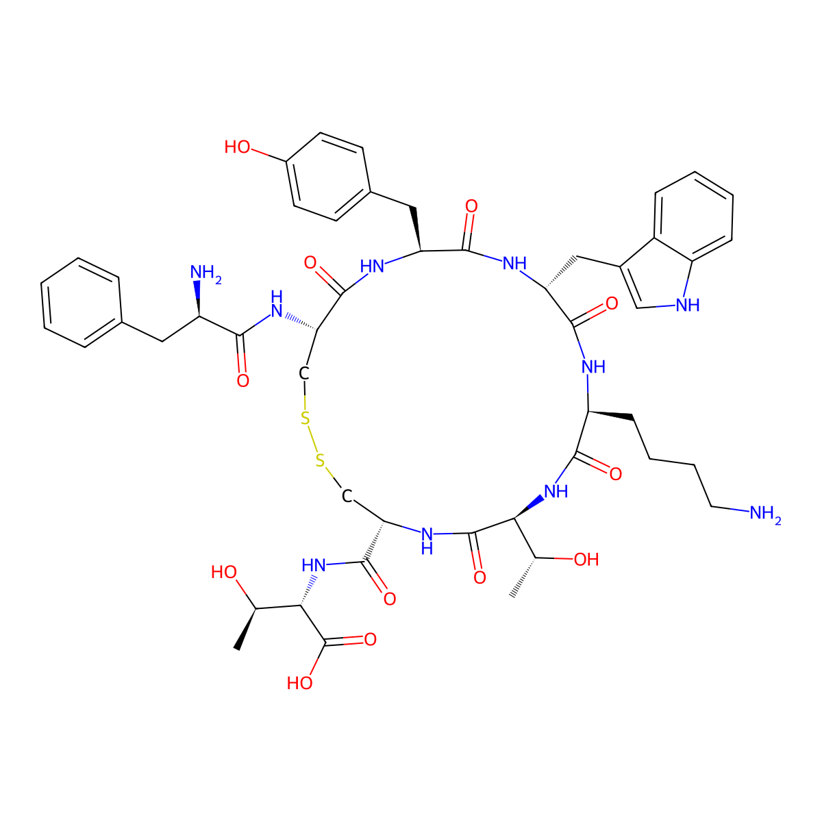 [Tyr3]octreotate molecular structure, CAS 302794-43-0