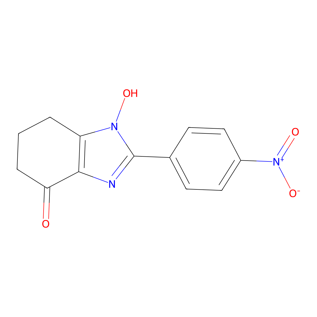 1-hydroxy-2-(4-nitrophenyl)-6,7-dihydro-5H-benzimidazol-4-one molecular structure, CAS 302795-78-4