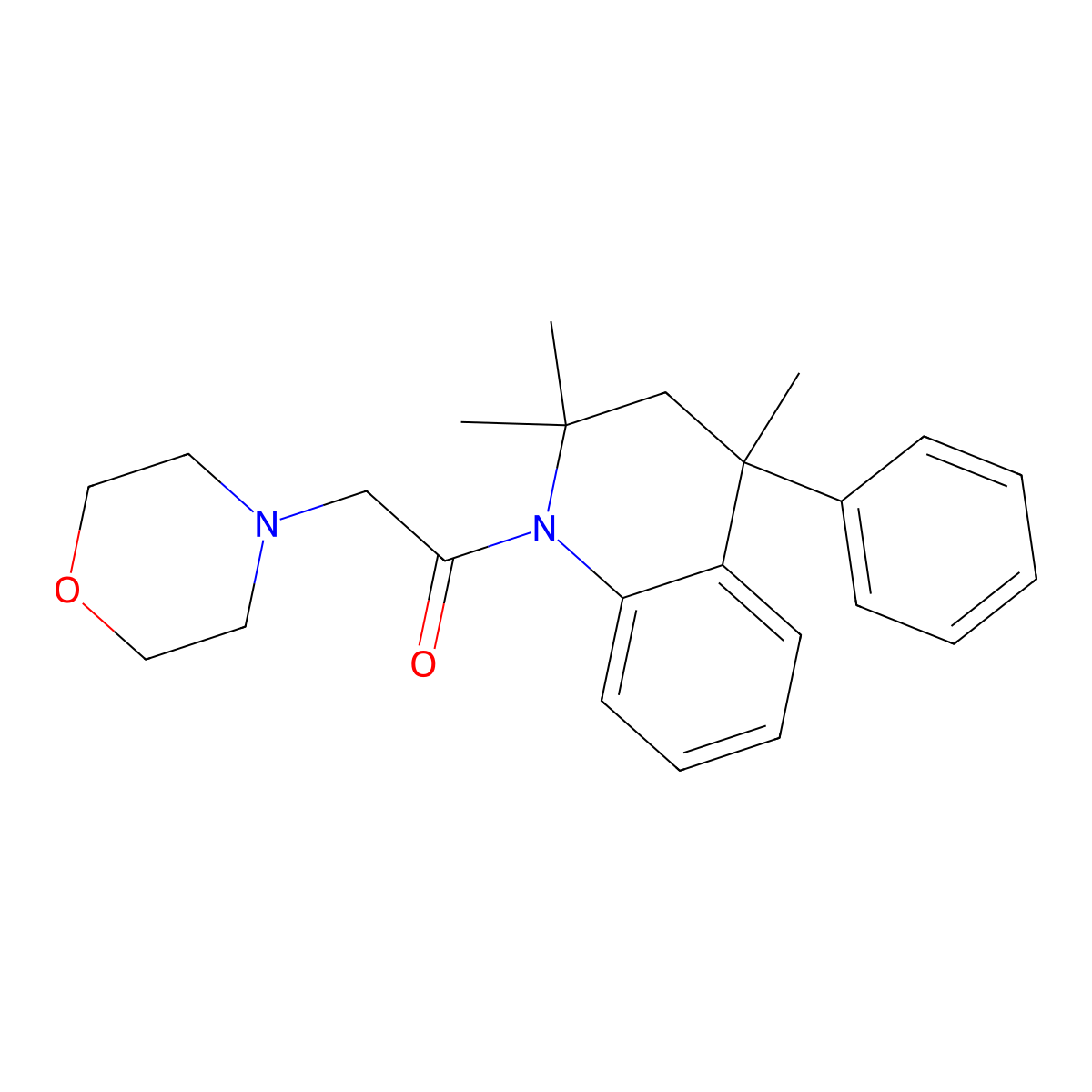 2,2,4-Trimethyl-1-(4-morpholinylacetyl)-4-phenyl-1,2,3,4-tetrahydroquinoline molecular structure, CAS 302799-07-1