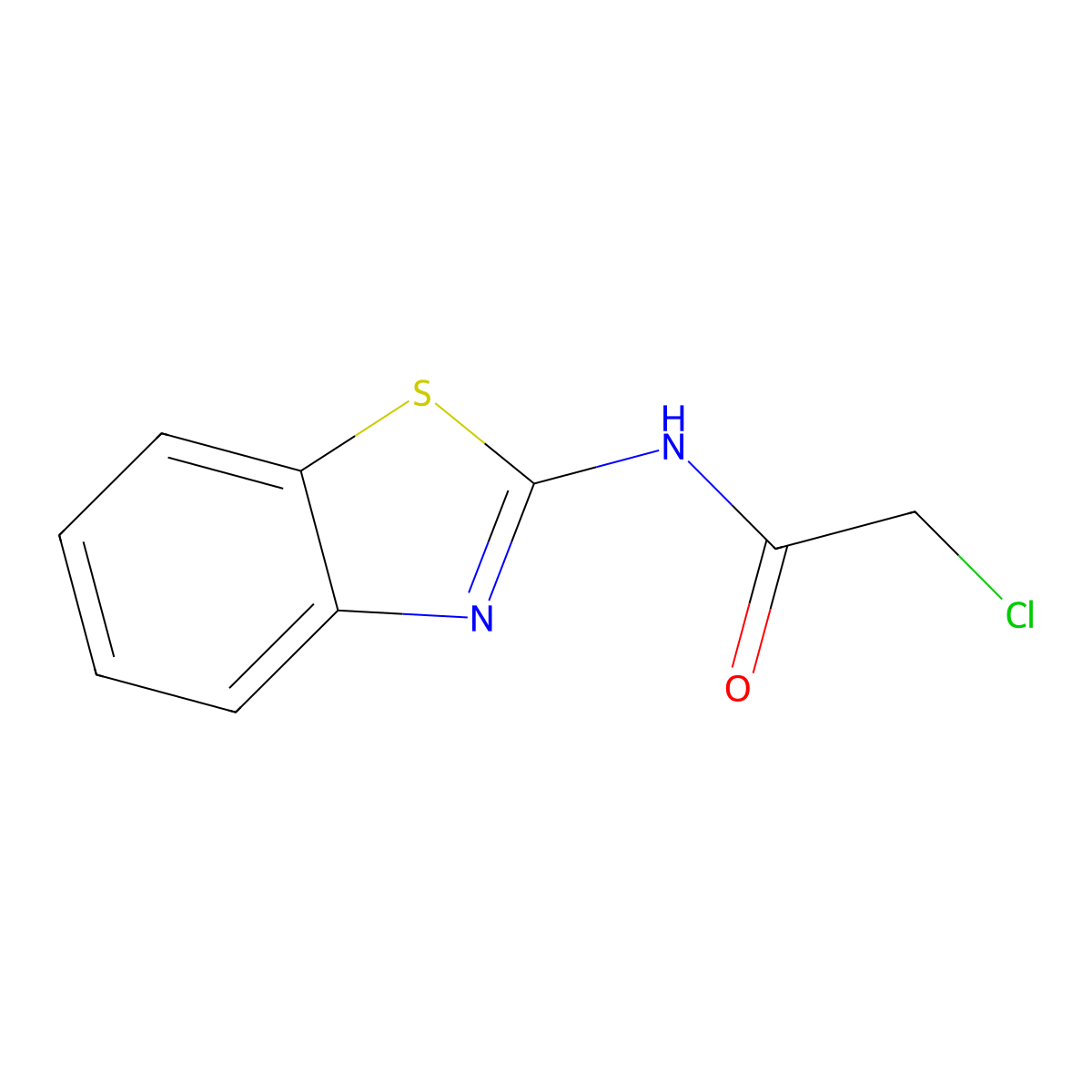 N-(1,3-benzothiazol-2-yl)-2-chloroacetamide molecular structure, CAS 3028-02-2