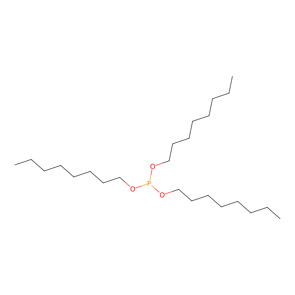 Octyl phosphite molecular structure, CAS 3028-88-4