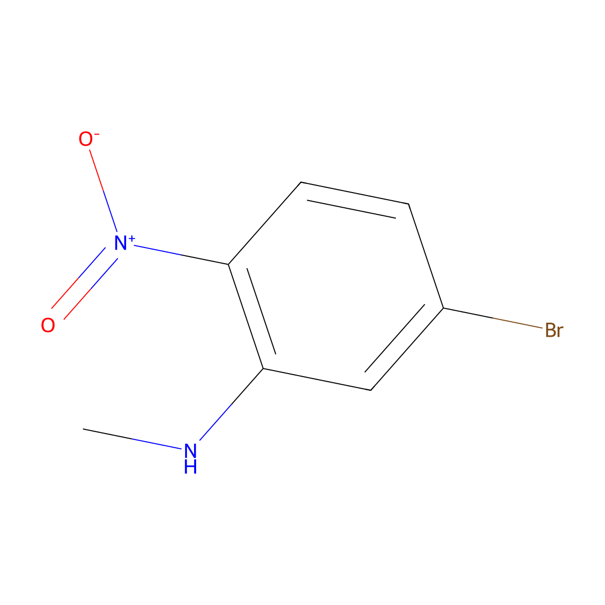 5-bromo-N-methyl-2-nitroaniline molecular structure, CAS 302800-13-1