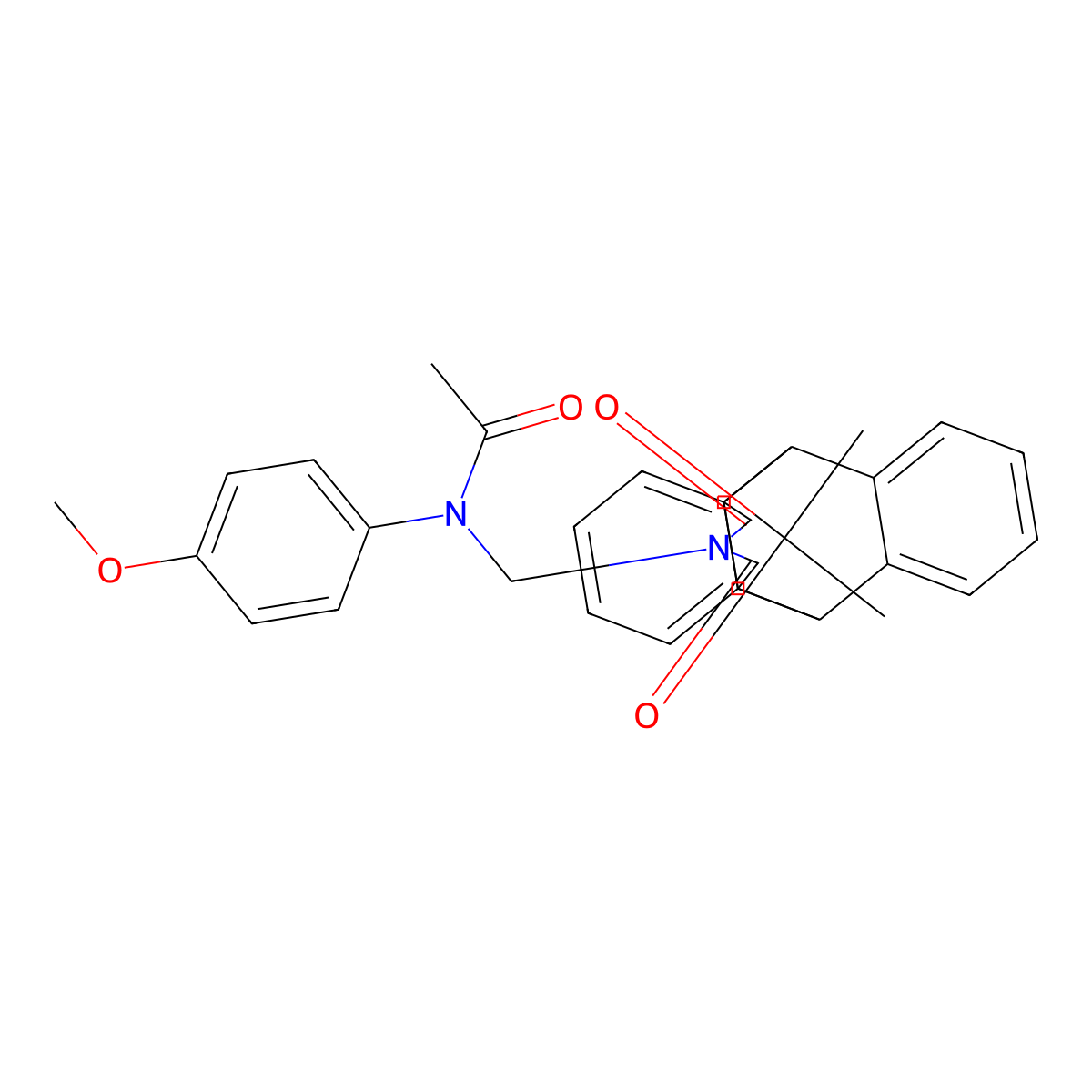 N-((12,14-dioxo-11,12,14,15-tetrahydro-9H-9,10-[3,4]epipyrroloanthracen-13(10H)-yl)methyl)-N-(4-methoxyphenyl)acetamide molecular structure, CAS 302800-52-8