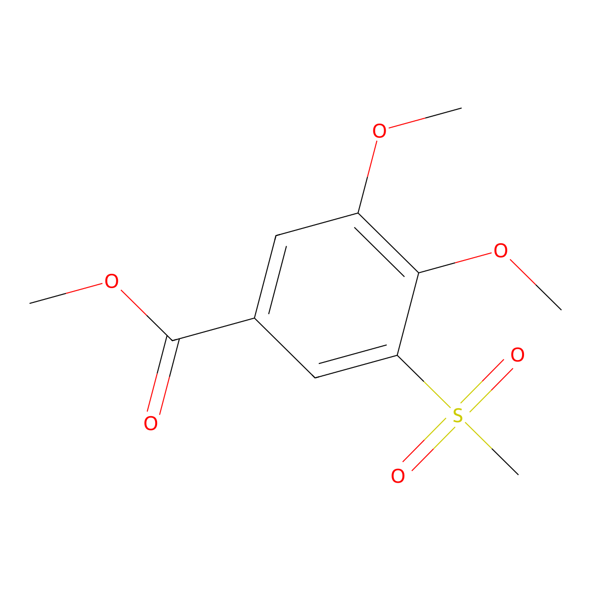 Methyl 3-methanesulfonyl-4,5-dimethoxybenzoate molecular structure, CAS 3028004-68-1