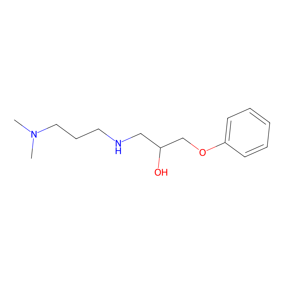 1-(3-Dimethylamino-propylamino)-3-phenoxy-propan-2-ol molecular structure, CAS 302801-90-7