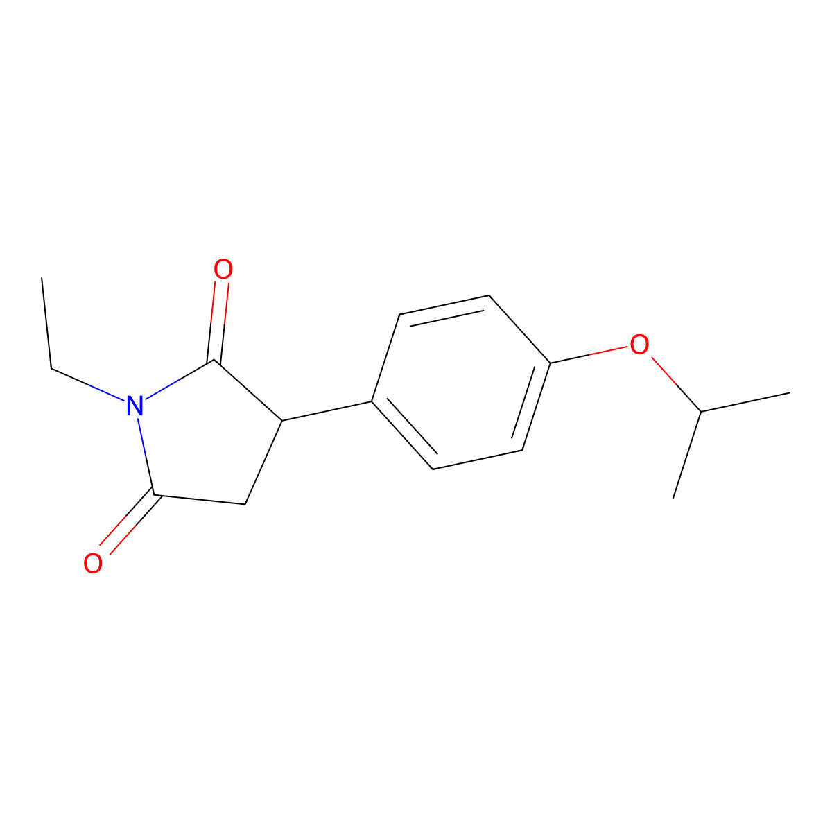 1-Ethyl-3-(4-propan-2-yloxyphenyl)pyrrolidine-2,5-dione molecular structure, CAS 302802-23-9