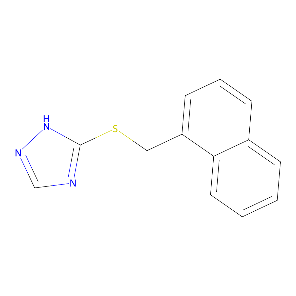 5-[(1-naphthylmethyl)sulfanyl]-1H-1,2,4-triazole molecular structure, CAS 302804-65-5