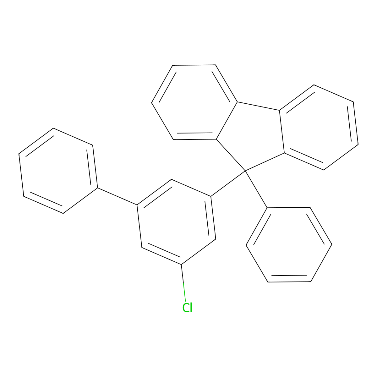 9-(5-Chloro-[1,1'-biphenyl]-3-yl)-9-phenyl-9H-fluorene molecular structure, CAS 3028049-07-9