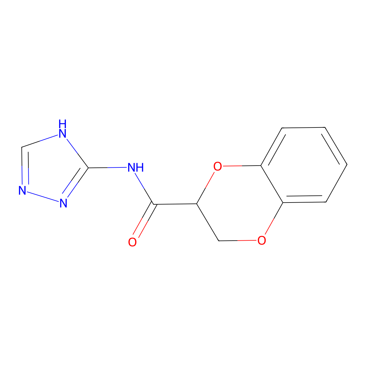 N-(4H-1,2,4-triazol-3-yl)-2,3-dihydro-1,4-benzodioxine-2-carboxamide molecular structure, CAS 302805-01-2