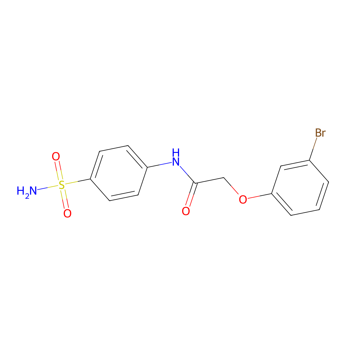 2-(3-bromophenoxy)-N-(4-sulfamoylphenyl)acetamide molecular structure, CAS 302805-18-1