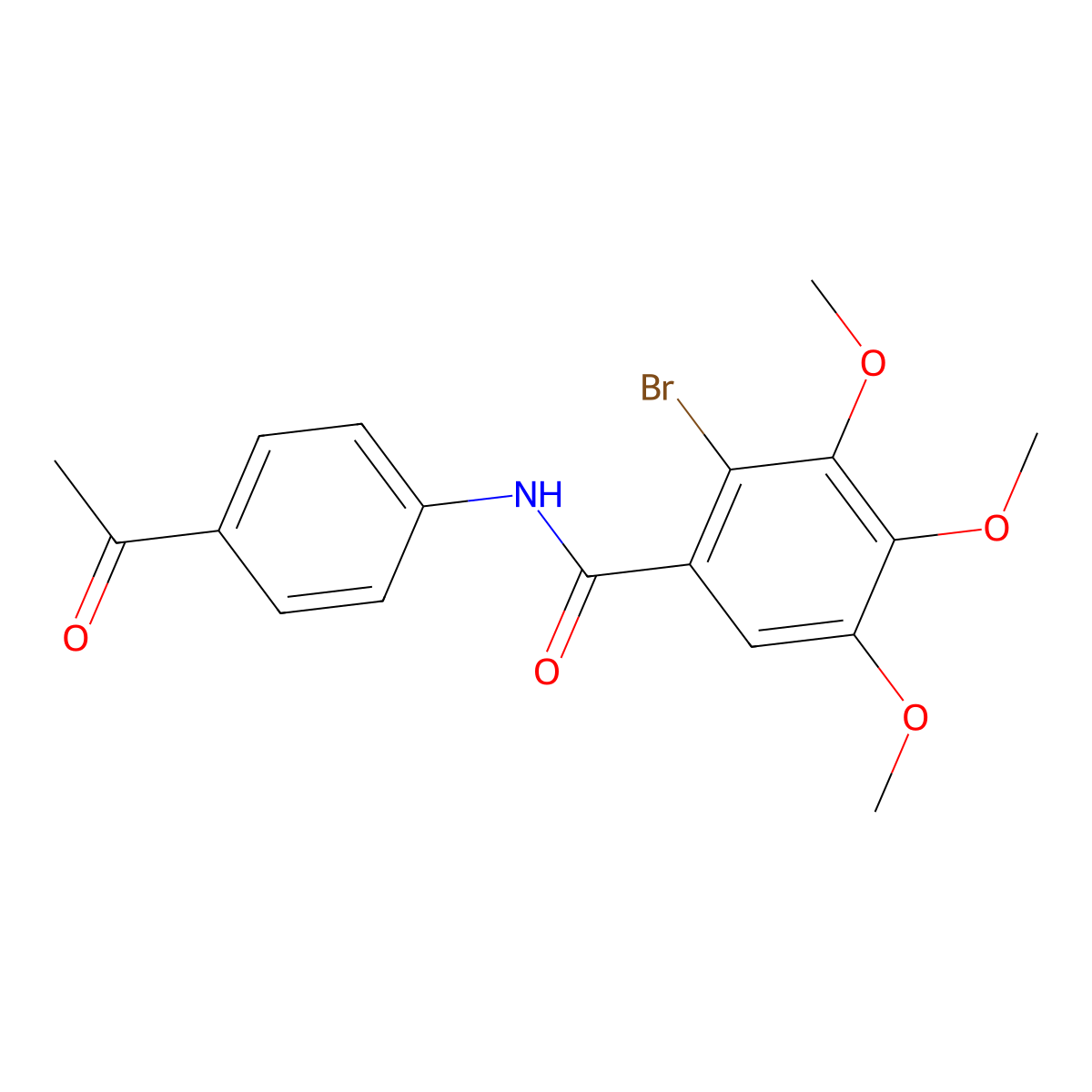 N-(4-acetylphenyl)-2-bromo-3,4,5-trimethoxybenzamide molecular structure, CAS 302805-51-2
