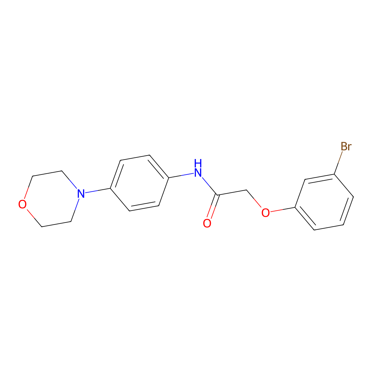 2-(3-bromophenoxy)-N-(4-morpholin-4-ylphenyl)acetamide molecular structure, CAS 302805-52-3