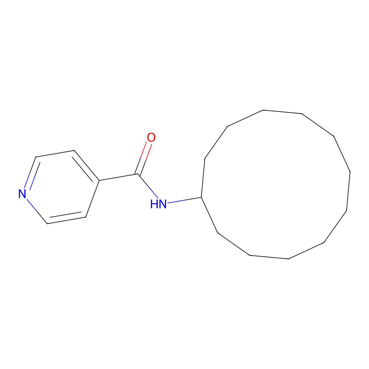 N-cyclododecylpyridine-4-carboxamide molecular structure, CAS 302806-27-5