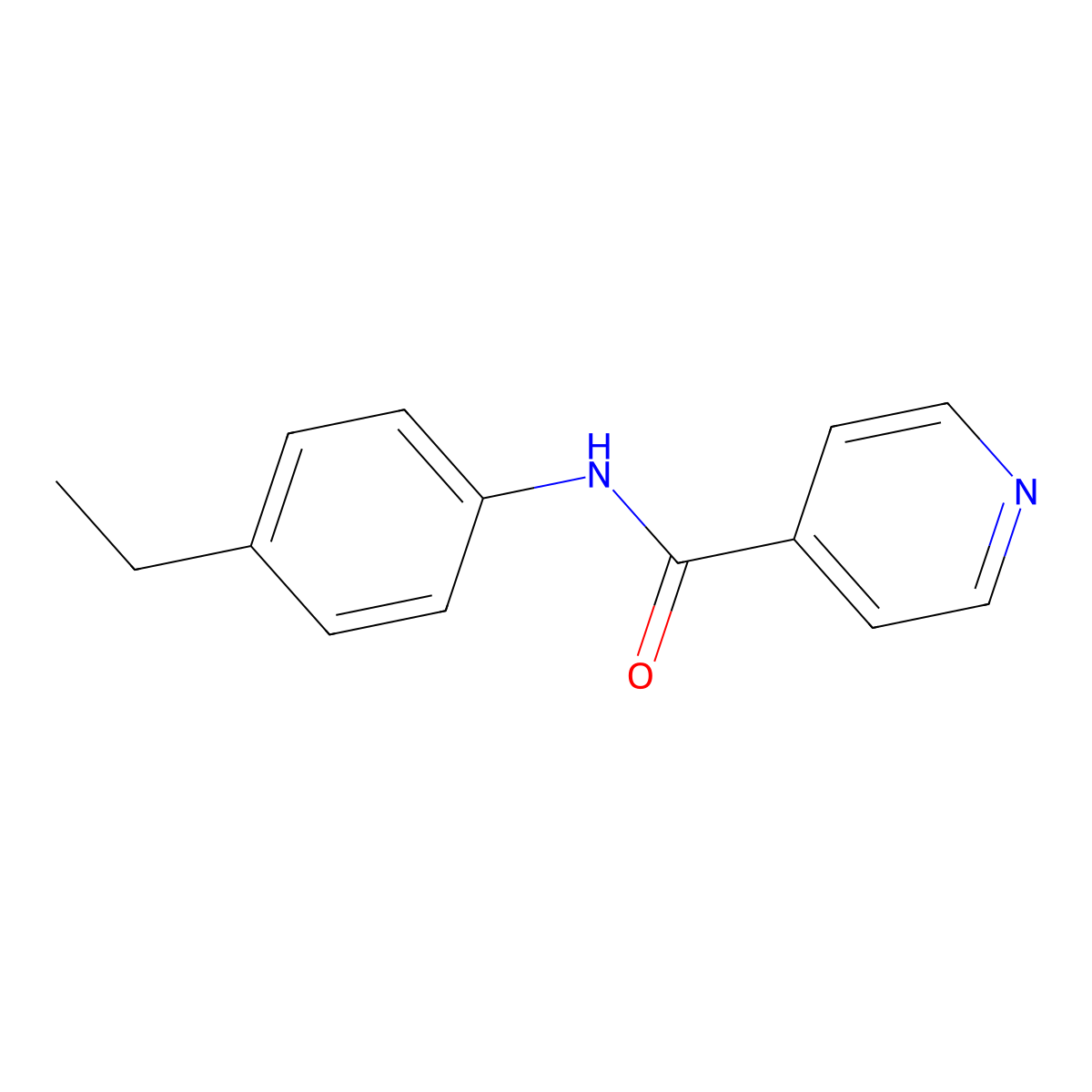 N-(4-ethylphenyl)isonicotinamide molecular structure, CAS 302806-29-7