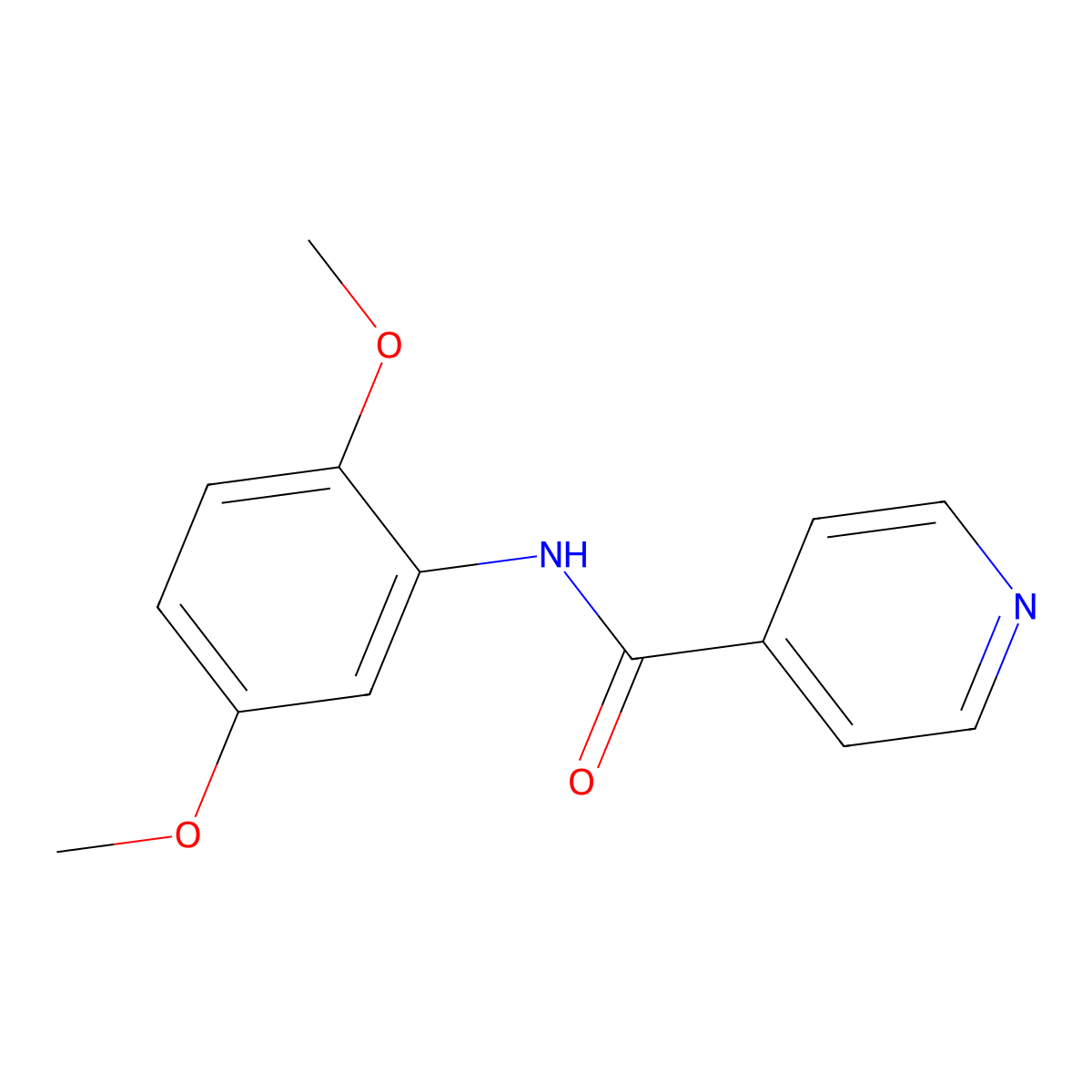 Isonicotinamide, N-(2,5-dimethoxyphenyl)- molecular structure, CAS 302806-30-0