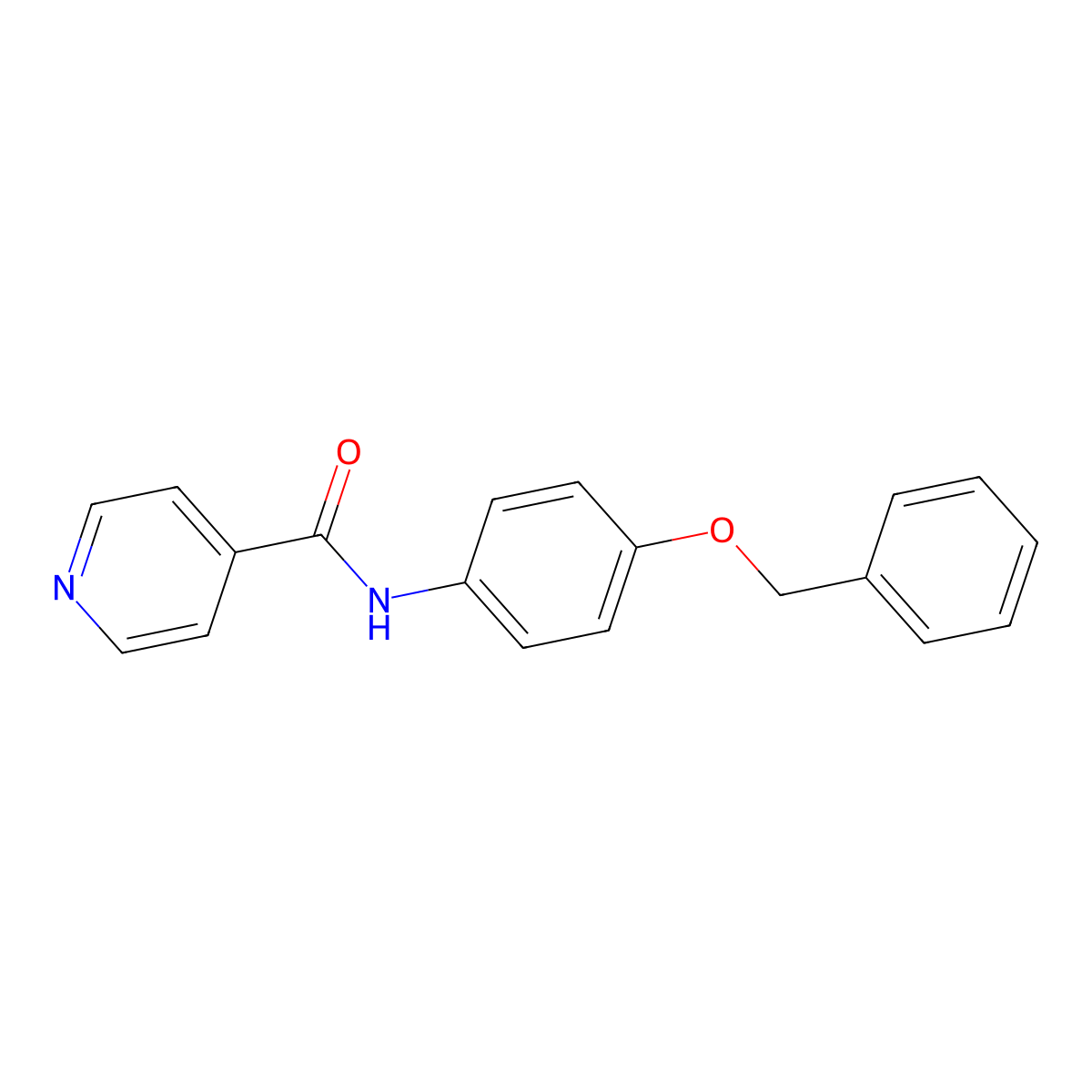 N-(4-phenylmethoxyphenyl)pyridine-4-carboxamide molecular structure, CAS 302806-31-1