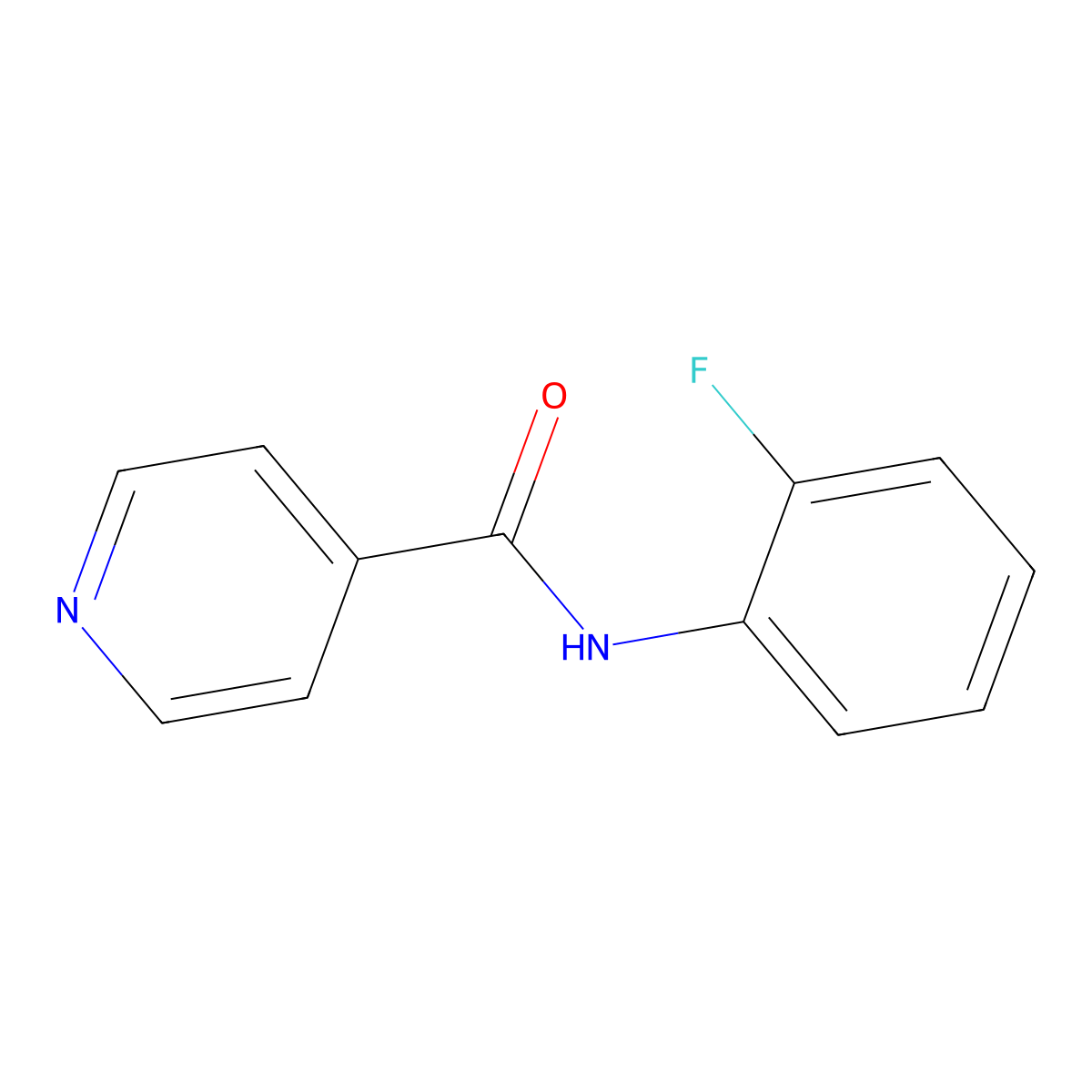 N-(2-fluorophenyl)pyridine-4-carboxamide molecular structure, CAS 302806-40-2