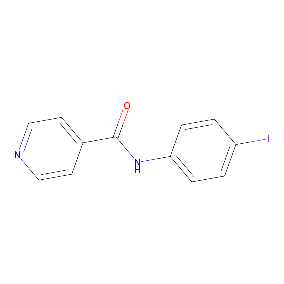 N-(4-iodophenyl)pyridine-4-carboxamide molecular structure, CAS 302806-41-3