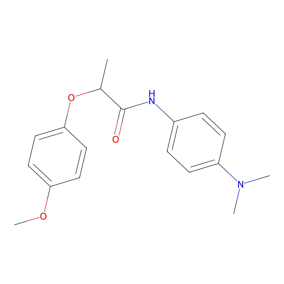 N-[4-(dimethylamino)phenyl]-2-(4-methoxyphenoxy)propanamide molecular structure, CAS 302807-16-5