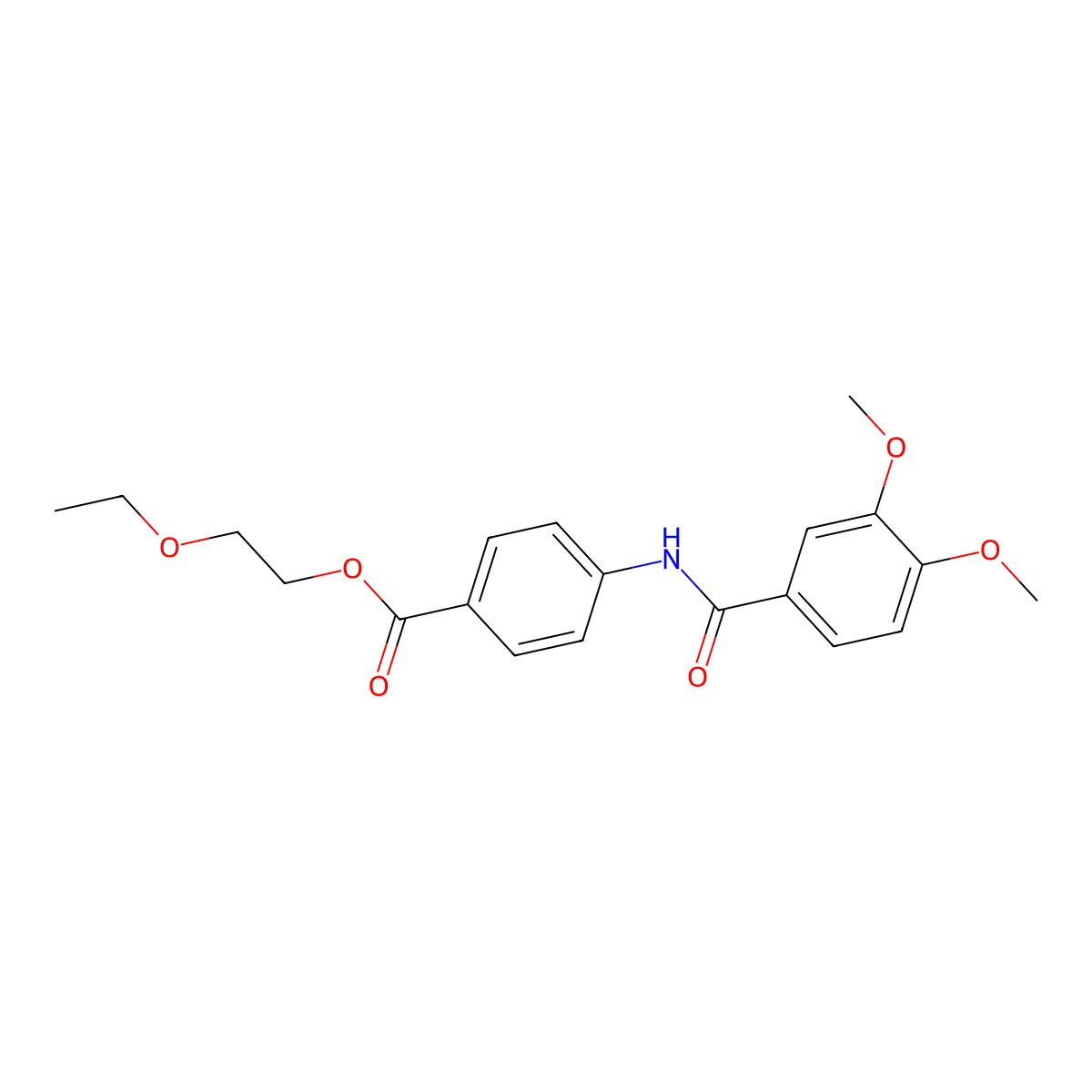 4-(3,4-Dimethoxy-benzoylamino)-benzoic acid 2-ethoxy-ethyl ester molecular structure, CAS 302807-38-1