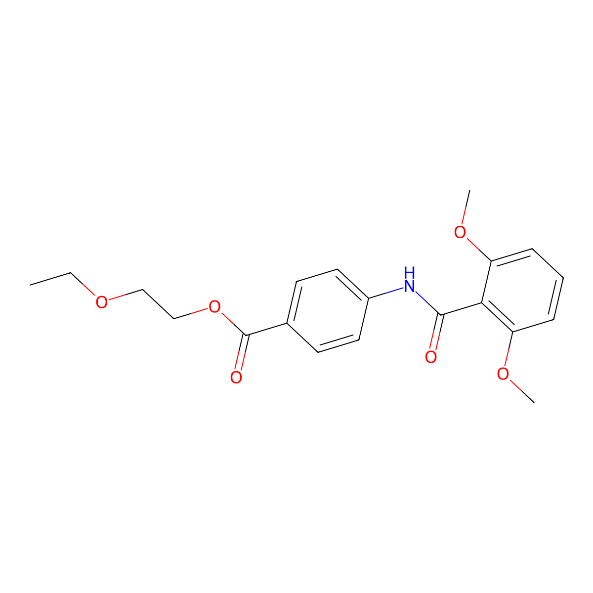 4-(2,6-Dimethoxy-benzoylamino)-benzoic acid 2-ethoxy-ethyl ester molecular structure, CAS 302807-39-2