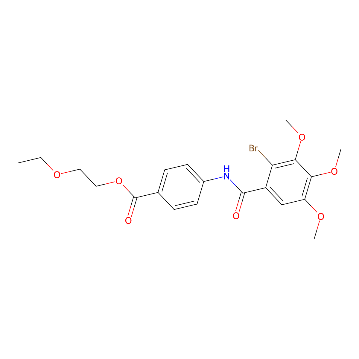 4-(2-Bromo-3,4,5-trimethoxy-benzoylamino)-benzoic acid 2-ethoxy-ethyl ester molecular structure, CAS 302807-41-6
