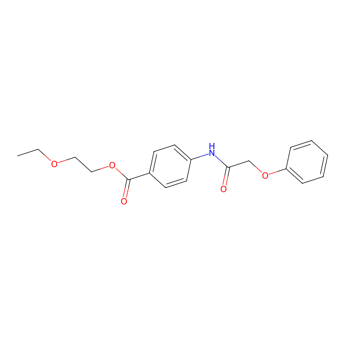 2-Ethoxyethyl 4-[(phenoxyacetyl)amino]benzoate molecular structure, CAS 302807-53-0