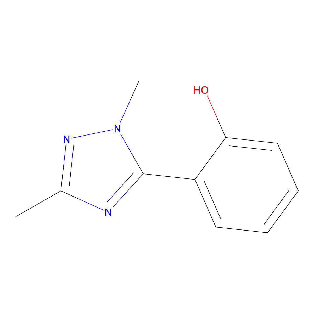 2-(1,3-dimethyl-1H-1,2,4-triazol-5-yl)phenol molecular structure, CAS 302812-21-1