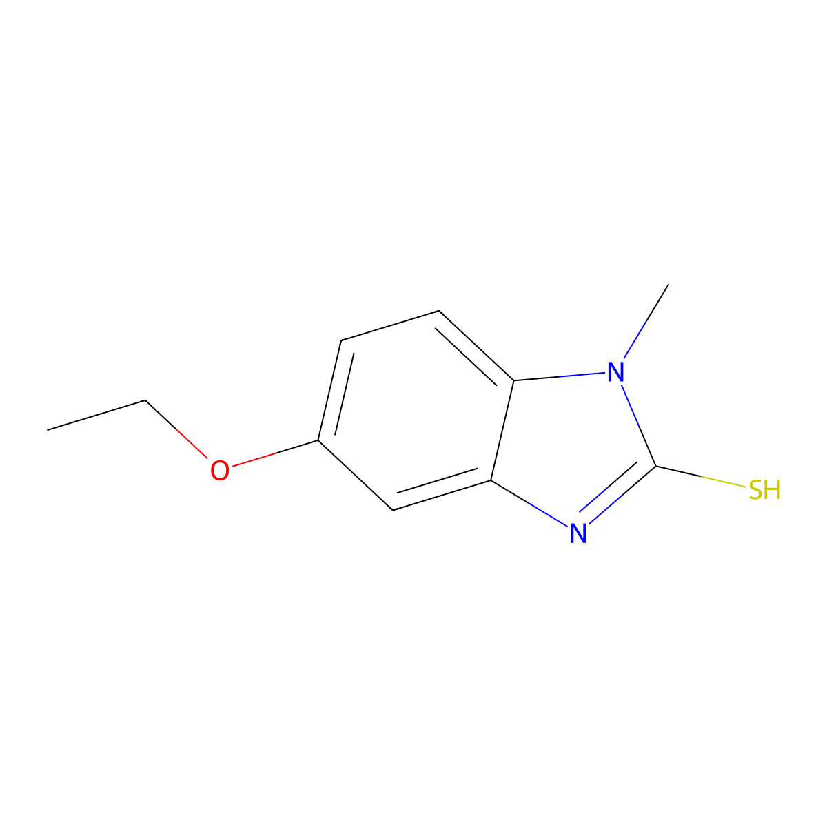 5-ethoxy-1-methyl-1H-benzimidazole-2-thiol molecular structure, CAS 302812-79-9