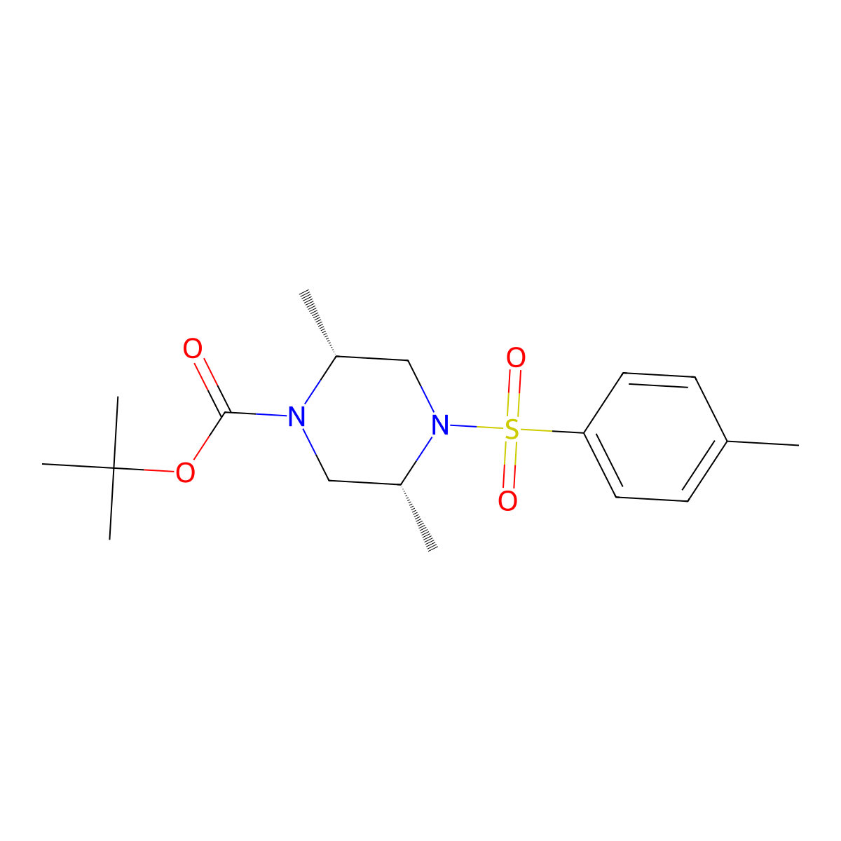 tert-butyl (2R,5R)-2,5-dimethyl-4-tosylpiperazine-1-carboxylate molecular structure, CAS 3028128-71-1