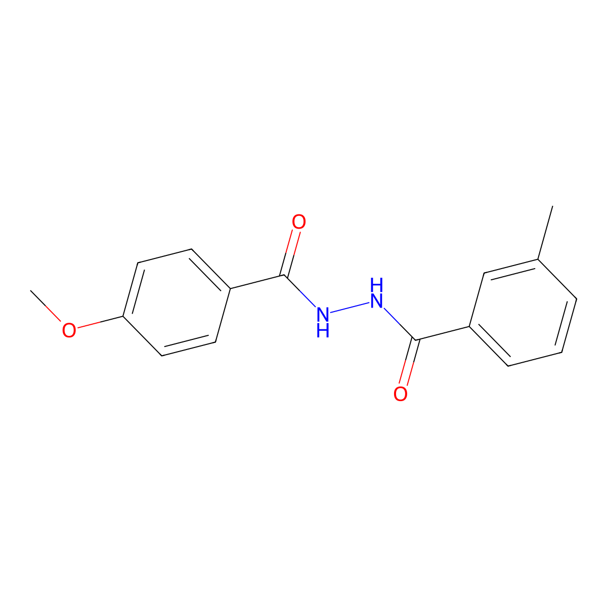 N'-(4-methoxybenzoyl)-3-methylbenzohydrazide molecular structure, CAS 302813-43-0