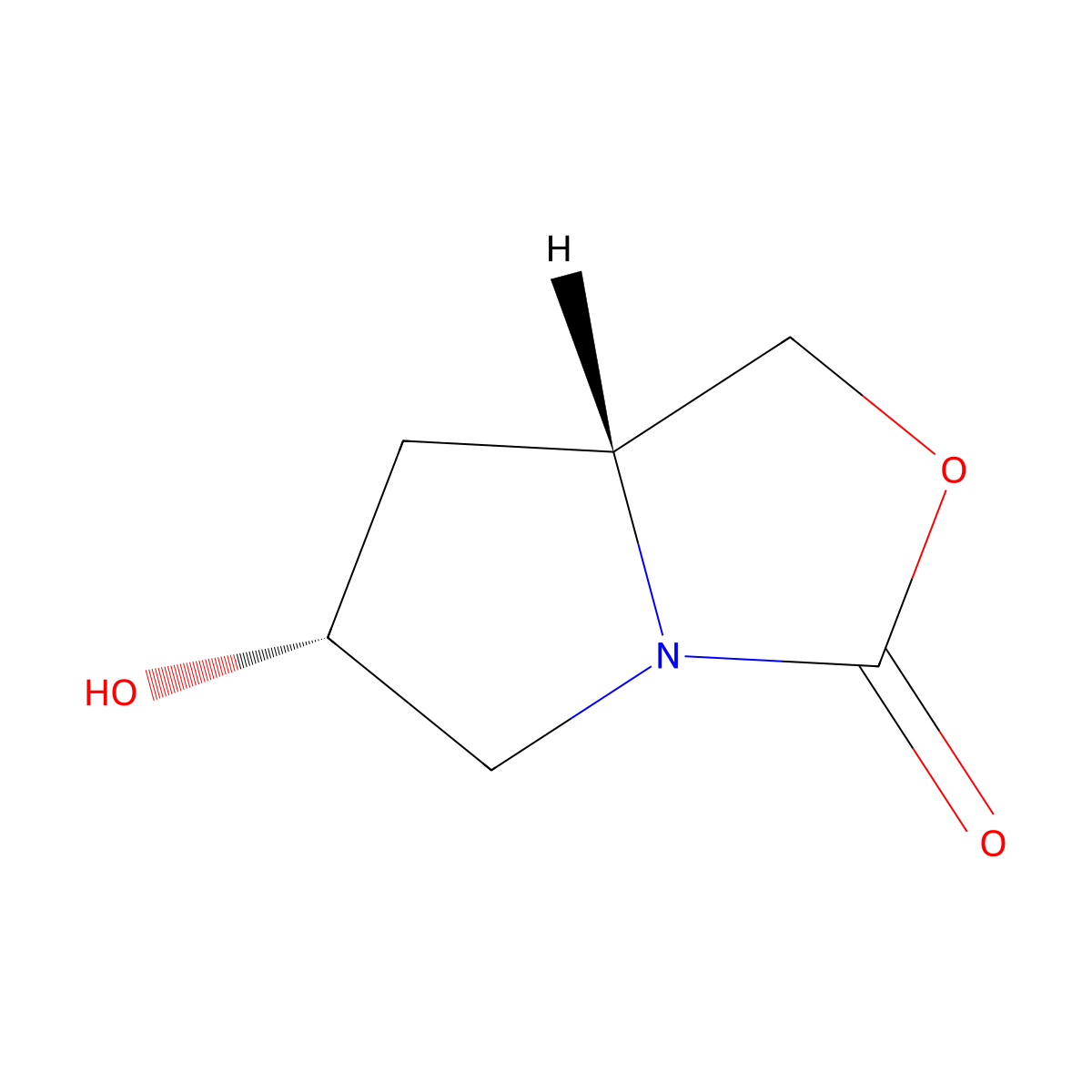 (6R,7aR)-6-hydroxy-5,6,7,7a-tetrahydro-1H-pyrrolo[1,2-c][1,3]oxazol-3-one molecular structure, CAS 3028132-54-6