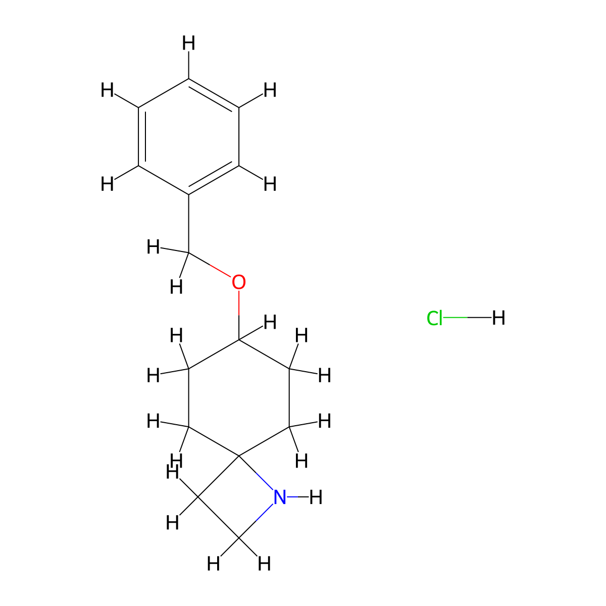 7-(Benzyloxy)-1-azaspiro[3.5]nonane hydrochloride molecular structure, CAS 3028132-76-2